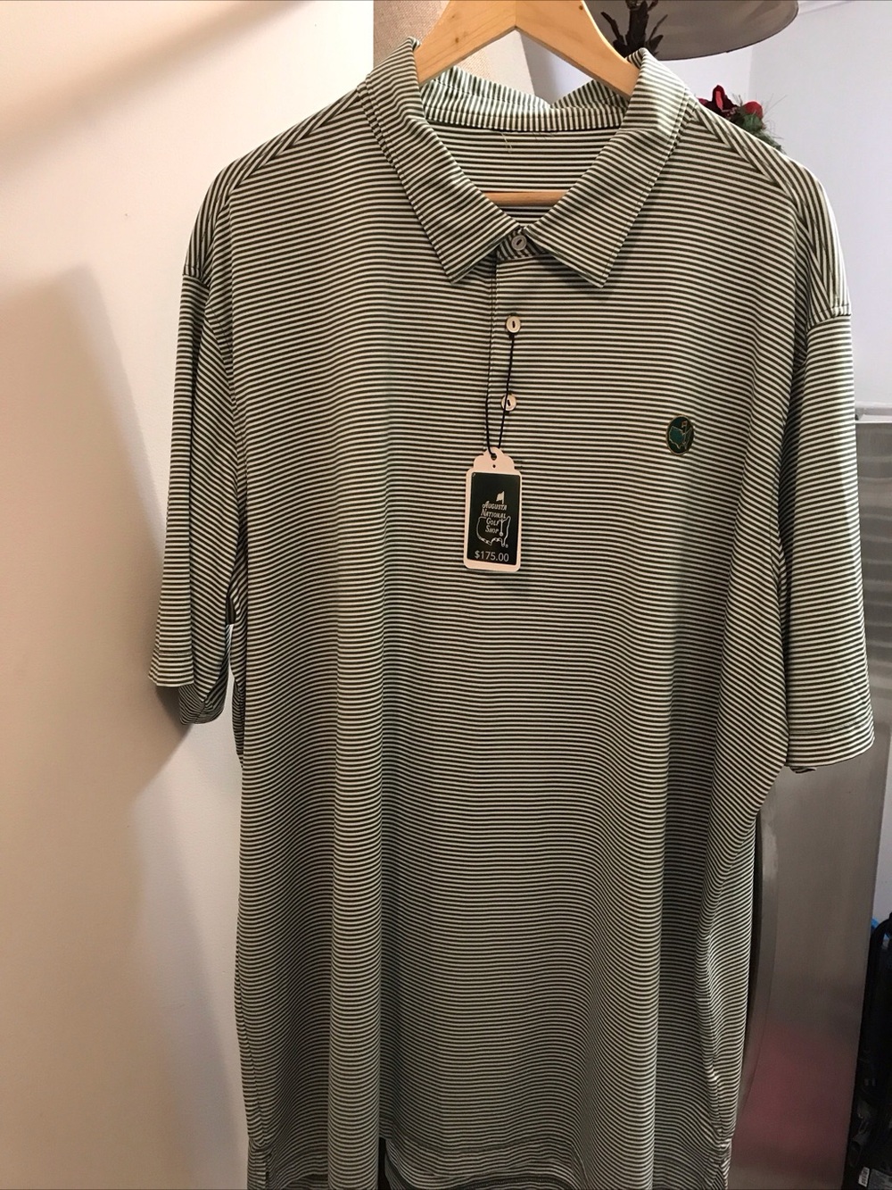 Berckmans Place Polo Green StripedShirt - Very Rare